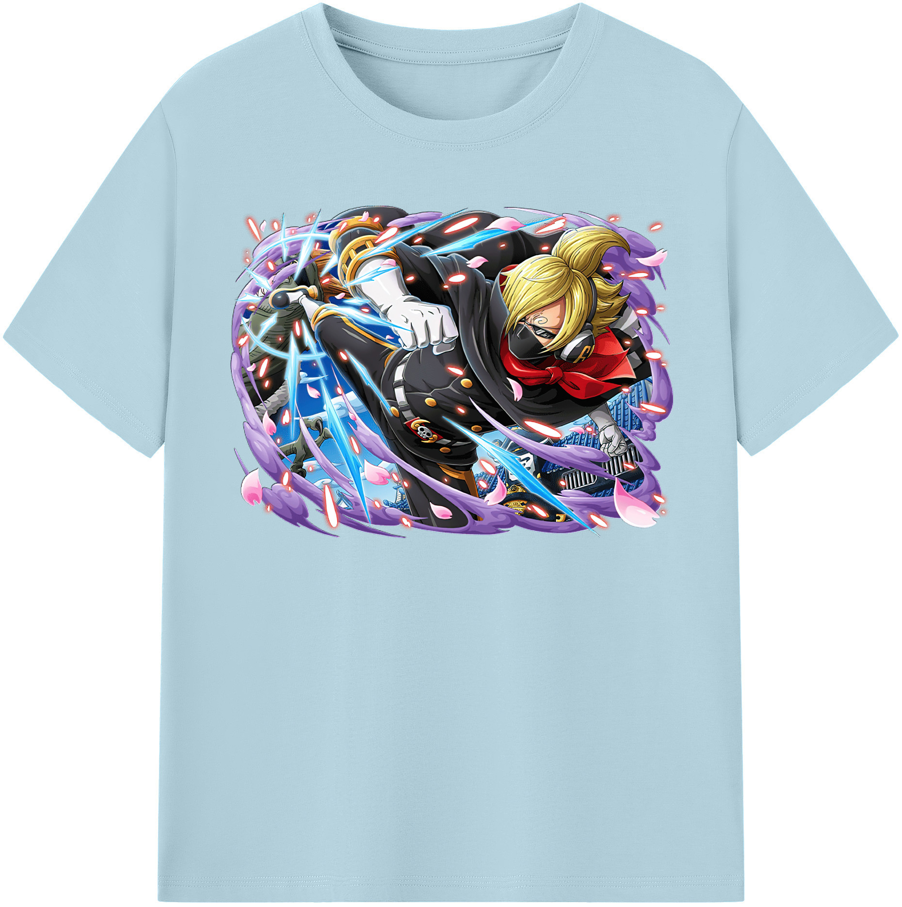ワンピース サンジ ONE PIECE Sanji 綿100％半袖Tシャツ（フロントプリント）